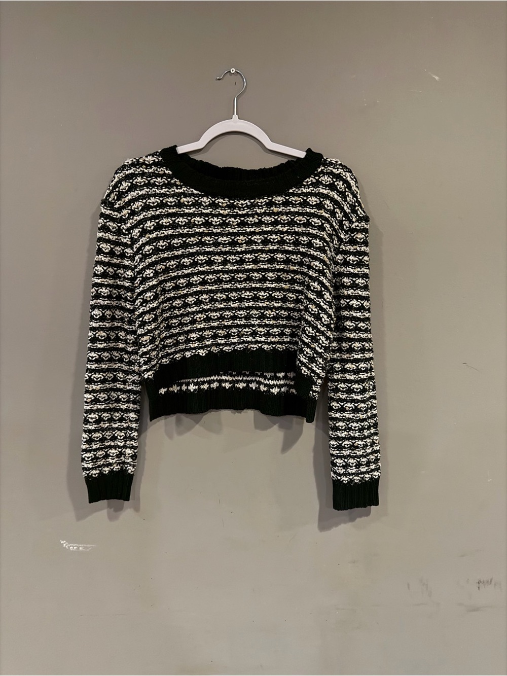 Oui Knit Women’s Sweater in Black & White - Picture 3 of 4
